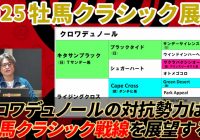 【2025年牡馬クラシック展望】クロワデュノールで鉄板!? 今年もキズナ＆エピファネイアの逆襲か!?/ 亀谷敬正の競馬血統辞典