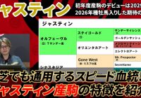 【ジャスティン】3年後の活躍を大予言！ 2026年に種牡馬入りしたオススメ期待馬/ 亀谷敬正の競馬血統辞典